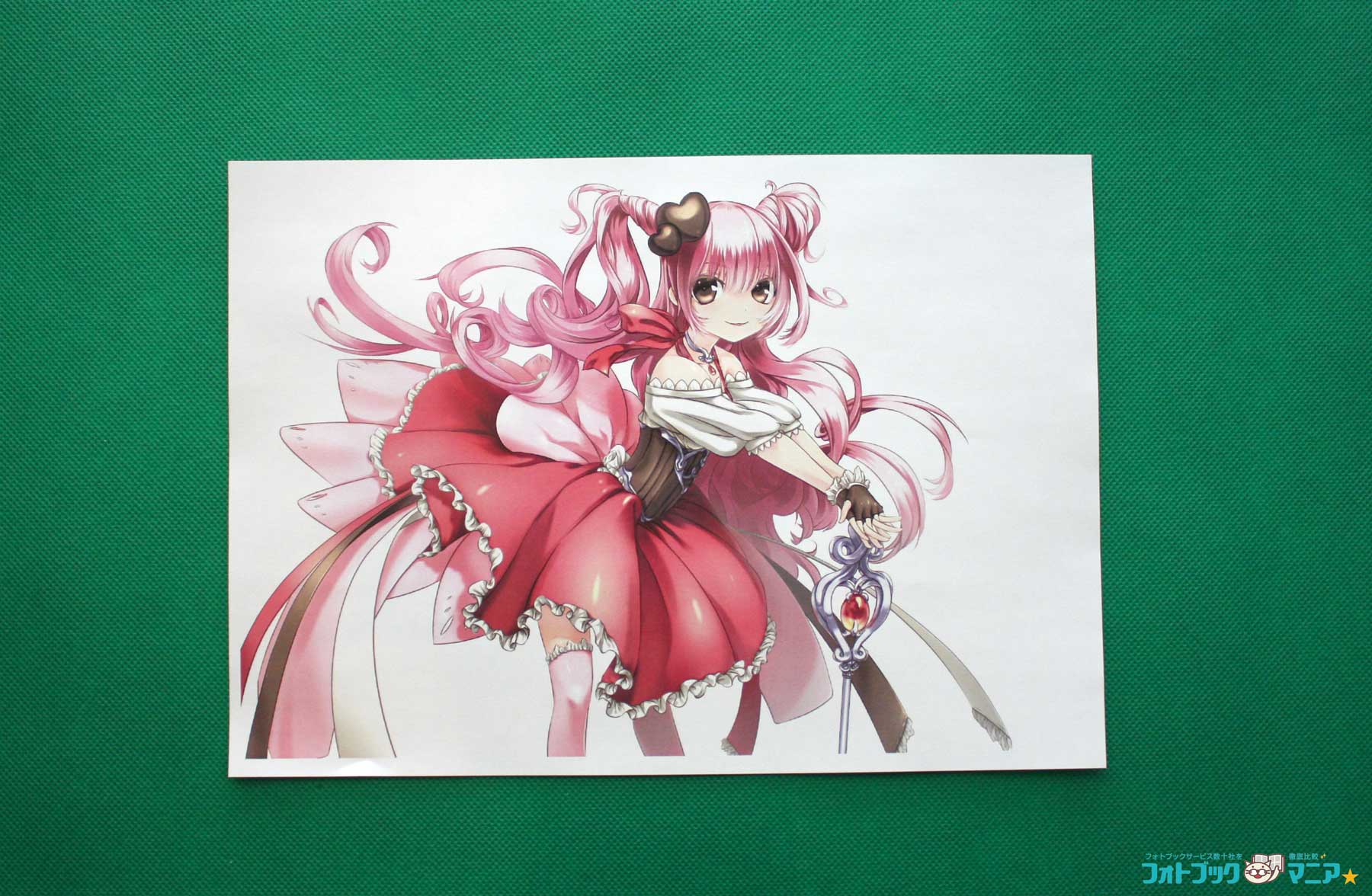 セブンイレブンで普通紙にプリントしたイラスト。必ず反転してプリントしましょう。