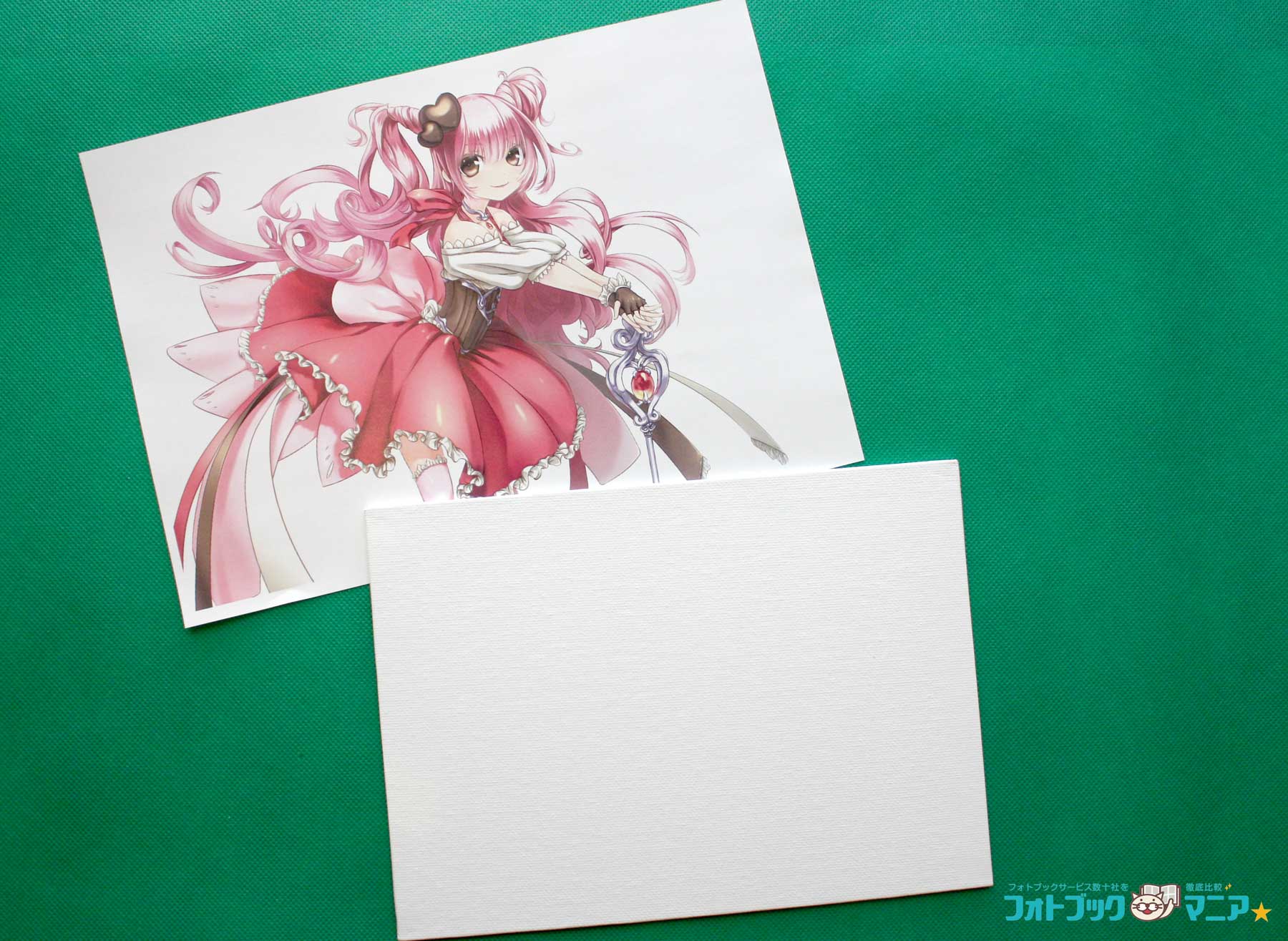 キャンバスより大きいサイズをプリントする。これはB5サイズ