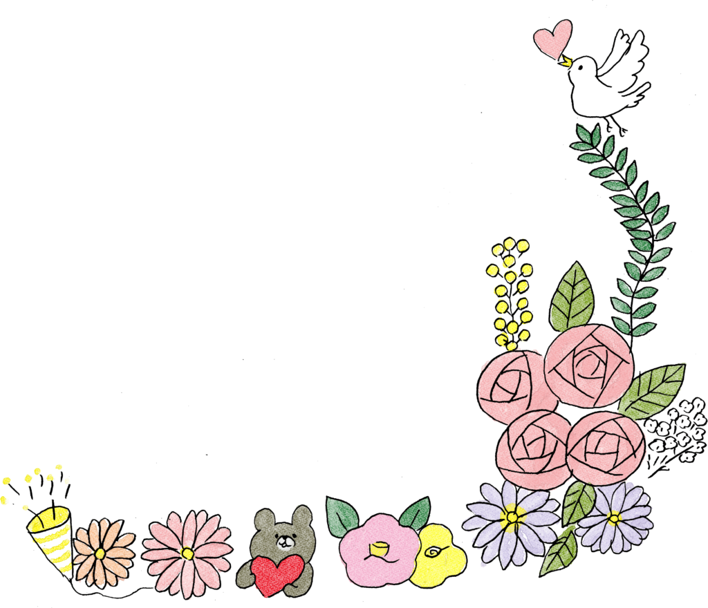 結婚式のフォトブック素材：花・鳥・鳩・バラ・ハート