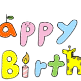 Happy Birthday（お誕生日おめでとう）：誕生日のフォトブックスタンプ素材・タイトル