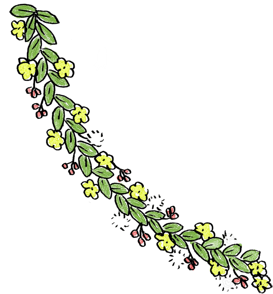 草・花：結婚式・ウエディングのスタンプ素材