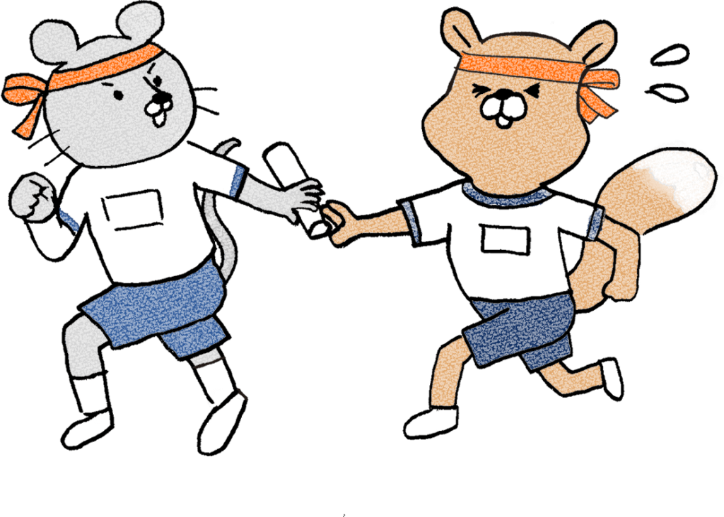 リレー・運動会：運動会のスタンプ素材