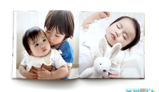 フォトレボで実際に作ったフォトブックの見開き