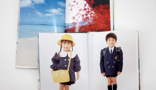 撮るだけフォトブックで実際に作成した「ハードカバー」入園・入学・海・紅葉の写真