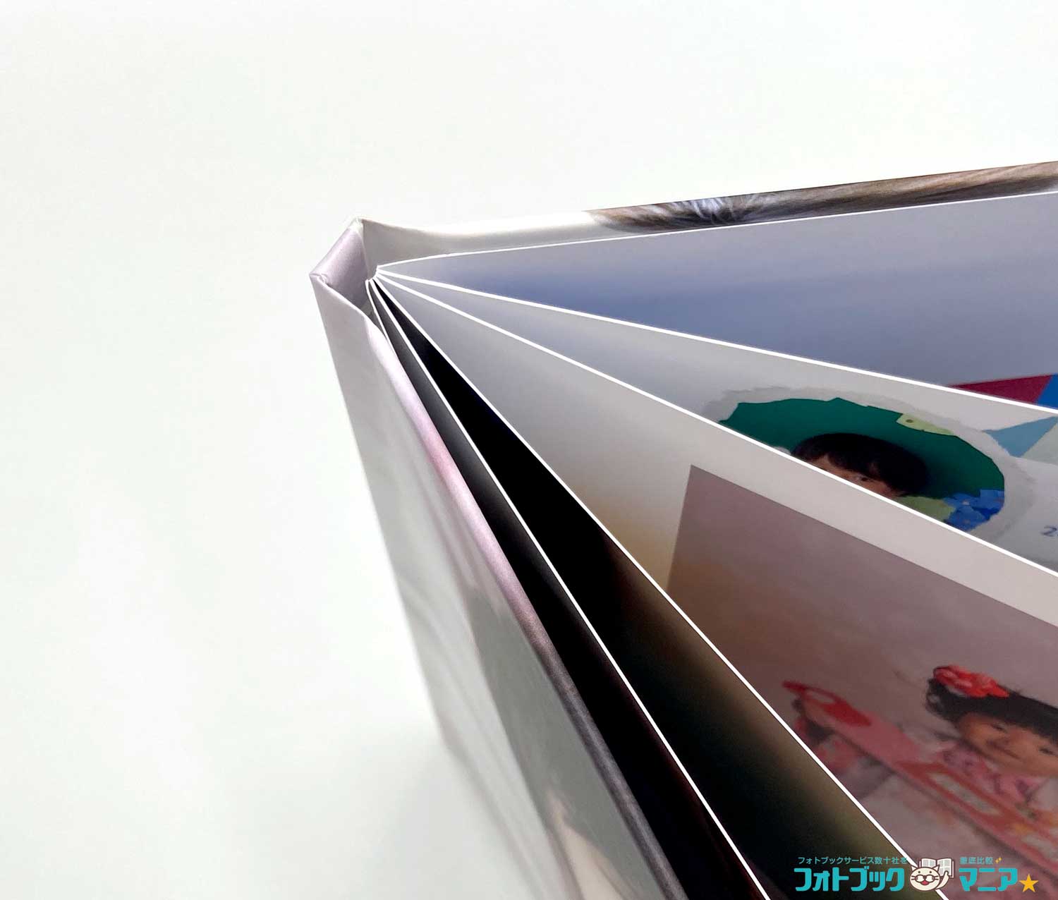 フォトレボ「レイフラット」見開き2ページにまたがるレイアウト